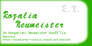 rozalia neumeister business card
